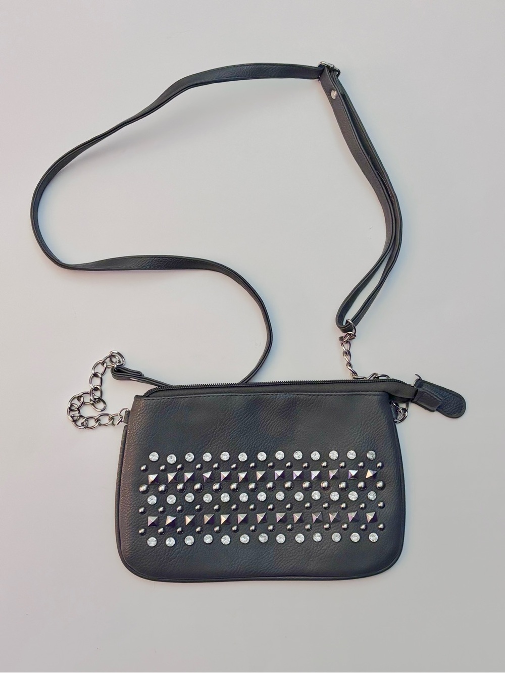 Poppie Jones Grey Small Studded Crossbody Bag - Women